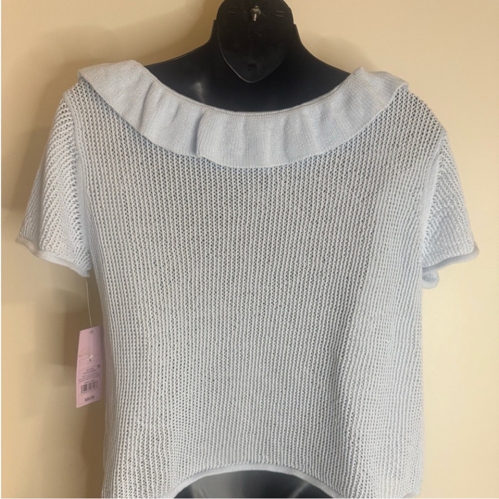Wild Fable Light Blue‎ Ruffle Blouse - Picture 4 of 6